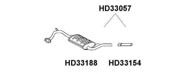 Глушитель выхлопных газов конечный HD33057 VENEPORTE