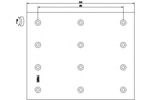 Колодка тормозной накладки 19885 TEXTAR