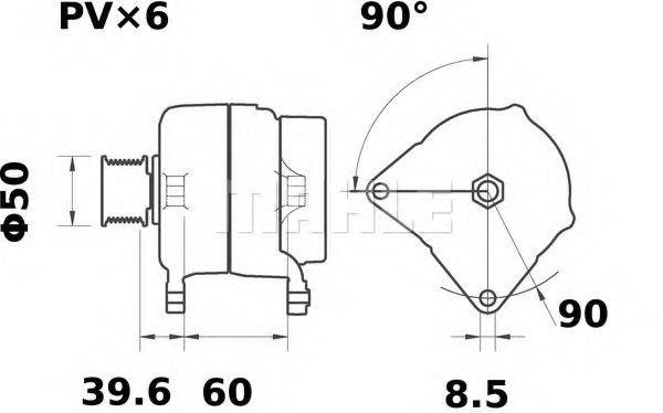 Генератор MG 26 MAHLE ORIGINAL