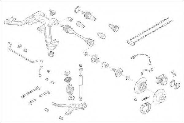 Подвеска колеса OPEL-03862-R DELPHI