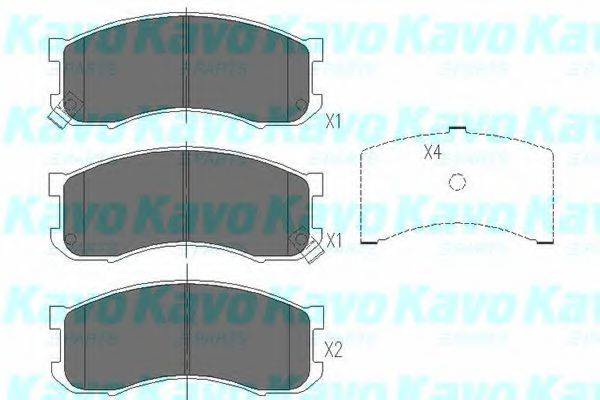 Комплект тормозных колодок, дисковый тормоз KBP-4526 KAVO PARTS