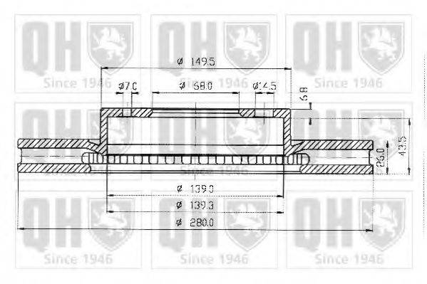 Тормозной диск BDC3915 QUINTON HAZELL