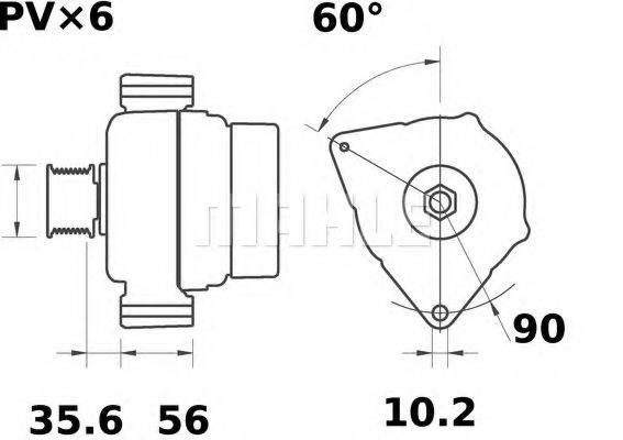 Генератор MG 594 MAHLE ORIGINAL