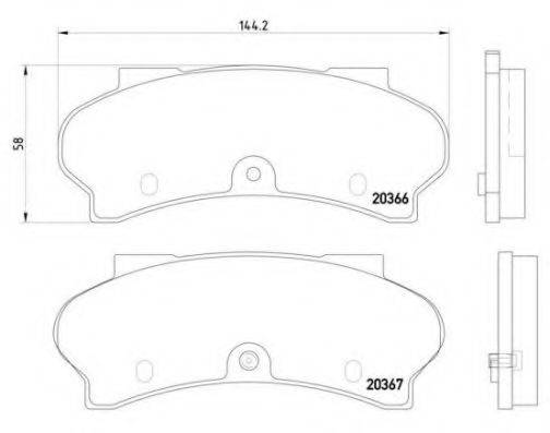 Комплект тормозных колодок, дисковый тормоз P 61 033 BREMBO