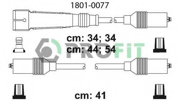 Комплект проводов зажигания 1801-0077 PROFIT