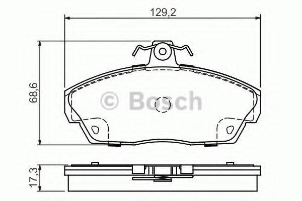 Комплект тормозных колодок 0 986 495 018 BOSCH