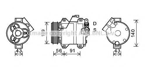 Компрессор, кондиционер SZK121 AVA QUALITY COOLING