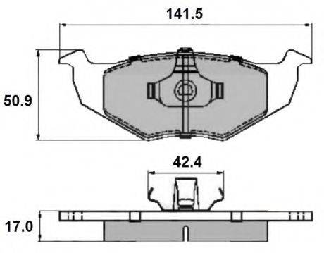 Комплект тормозных колодок, дисковый тормоз NP2147 NATIONAL