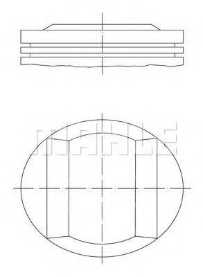 082 77 00 MAHLE ORIGINAL Поршень 082 77 00 MAHLE ORIGINAL