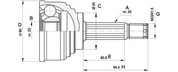 Шарнирный комплект, приводной вал CVJ5147.10 OPEN PARTS