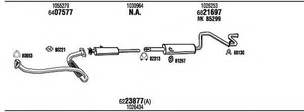 Система выпуска ОГ FO80157A WALKER