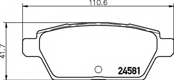 Комплект тормозных колодок, дисковый тормоз 8DB 355 013-691 HELLA