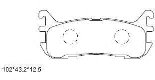 Комплект тормозных колодок KD3713 ASIMCO