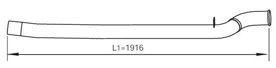 Труба выхлопного газа 47671 DINEX