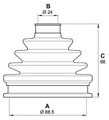 Комплект пылника, приводной вал SJK7139.00 OPEN PARTS